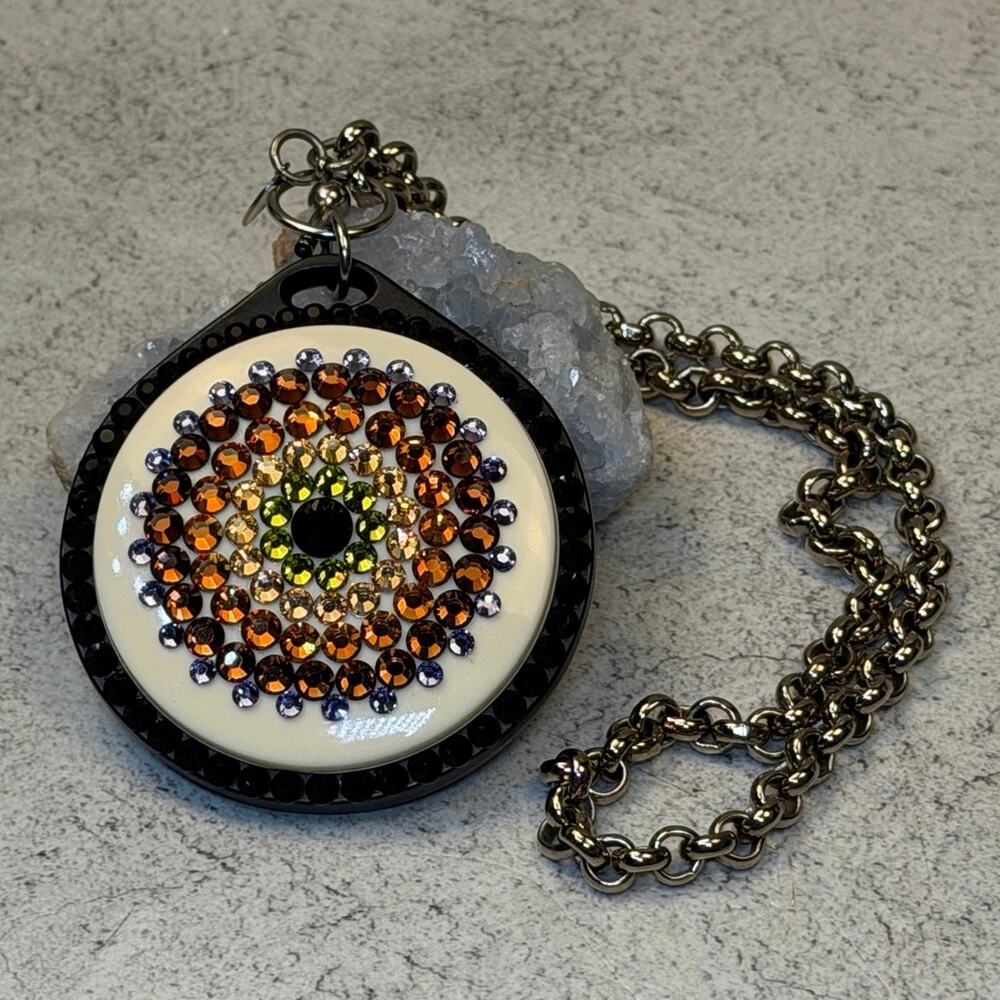 Tarina Tarantino Oversize Medallion Choker with Swarovski crystal accents boho